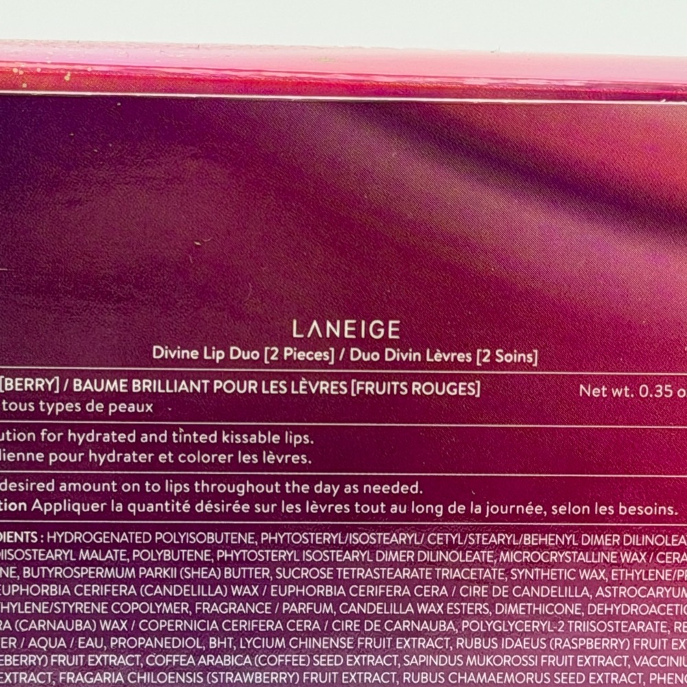 Laneige Divine Lip Duo Lip Glowy Balm & Sleeping Mask 2 Piece Gift Set New - Picture 7 of 10